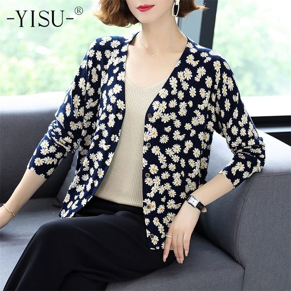 yisu floral print cardigan women knitted sweater coat women 2020 autumn winter long sleeve v neck sweaters cardigan coat women lj201114, White;black
yisu floral print cardigan women knitted sweater coat women 2020 autumn winter long sleeve v neck sweaters cardigan coat women lj201114, White;black