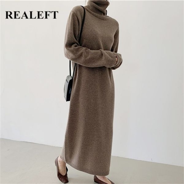 realeft autumn winter loose turtleneck straight women sweater dresses long sleeve warm knitted chic long dresses female 220330, Black;gray
realeft autumn winter loose turtleneck straight women sweater dresses long sleeve warm knitted chic long dresses female 220330, Black;gray