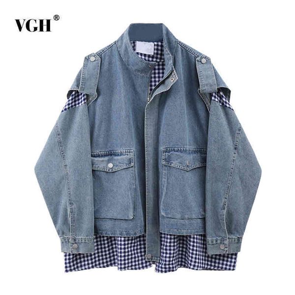 patchwork plaid denim jacket for women lapel long sleeve casual black jackets female fashion clothing autumn style 210507, Black;brown
patchwork plaid denim jacket for women lapel long sleeve casual black jackets female fashion clothing autumn style 210507, Black;brown