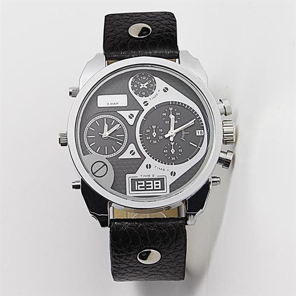 fashion brand 7125 men's big case mutiple dials date calendar display leather strap quartz men's wrist watch259b, Slivery;brown
fashion brand 7125 men's big case mutiple dials date calendar display leather strap quartz men's wrist watch259b, Slivery;brown