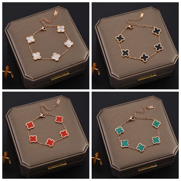 classic handmade clover charm bracelet gold plated ladies stainless steel jewelry, Golden;silver
classic handmade clover charm bracelet gold plated ladies stainless steel jewelry, Golden;silver