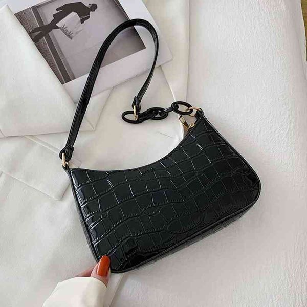 retro crocodile pattern shoulder bag for women 2022 pu leather french underarm bags luxury fashion design handbag lady purse y220609
retro crocodile pattern shoulder bag for women 2022 pu leather french underarm bags luxury fashion design handbag lady purse y220609