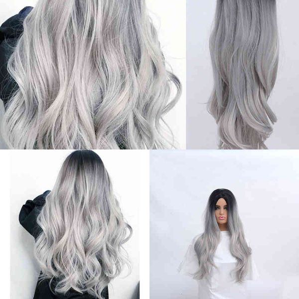 w synthetic long wavy ombre wigs black gray wig for women party cosplay heat resistant hair 220622
w synthetic long wavy ombre wigs black gray wig for women party cosplay heat resistant hair 220622