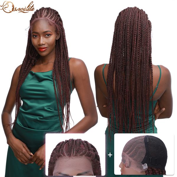 costume accessories synthetic cornrow 11x4 lace front wig 30inch braided hair wigs with baby hair long box braids wig for black women, Silver
costume accessories synthetic cornrow 11x4 lace front wig 30inch braided hair wigs with baby hair long box braids wig for black women, Silver