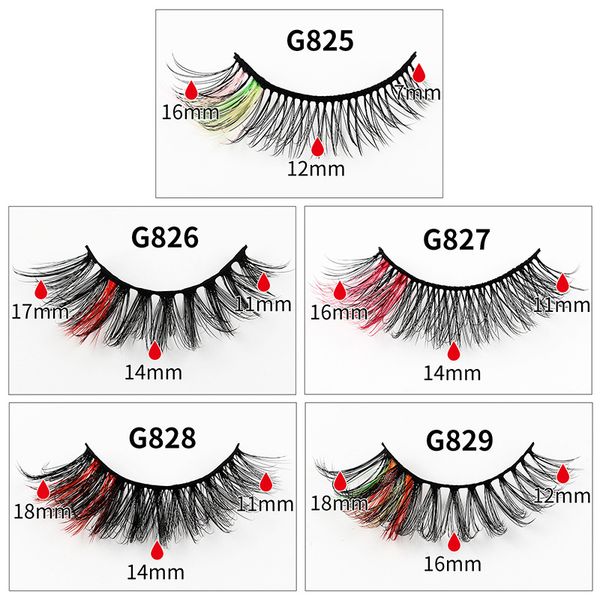 3d faux mink eyelashes 5 pairs colorful party red pink green natural looking soft false eyelashes
3d faux mink eyelashes 5 pairs colorful party red pink green natural looking soft false eyelashes