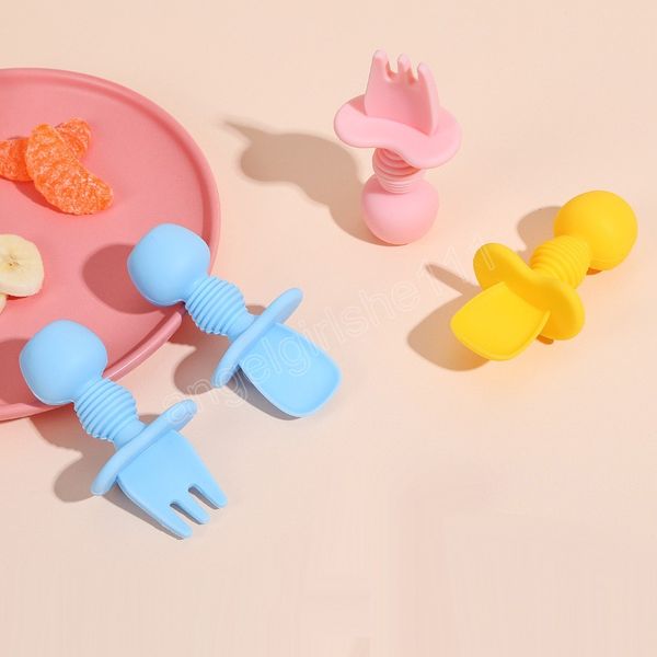 utensil baby silicone spoon fork set feeding scoop teether tableware short handle cycle food grade dish plate
utensil baby silicone spoon fork set feeding scoop teether tableware short handle cycle food grade dish plate
