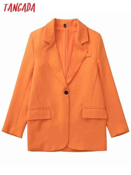 suit tangada women solid orange blazer jacket vintage notched collar pocket 202, White;black
suit tangada women solid orange blazer jacket vintage notched collar pocket 202, White;black
