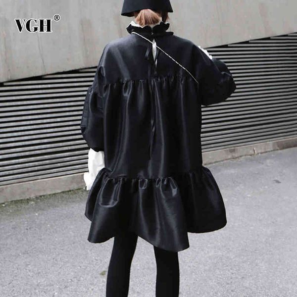 patchwork ruffle black dress peter pan collar puff sleeve high waist elegant dresses female fashion clothing autumn 210507, Black;gray
patchwork ruffle black dress peter pan collar puff sleeve high waist elegant dresses female fashion clothing autumn 210507, Black;gray