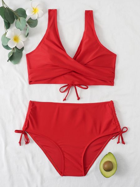 2022 new solid bikini high waist swimsuit female cross swimwear women bathing suit summer beach wear swim lady bathers swim, White;black
2022 new solid bikini high waist swimsuit female cross swimwear women bathing suit summer beach wear swim lady bathers swim, White;black