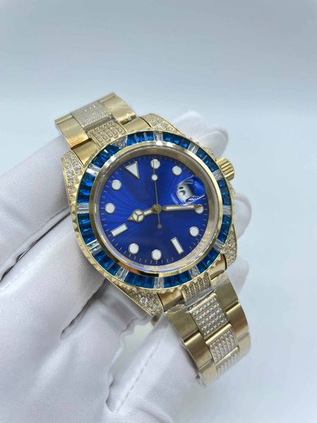 men's watches 40mm blue diamond bezel mens automatic mechanical watch stainless steel strap mens wristwatch man wristwatches gifts for, Slivery;brown
men's watches 40mm blue diamond bezel mens automatic mechanical watch stainless steel strap mens wristwatch man wristwatches gifts for, Slivery;brown