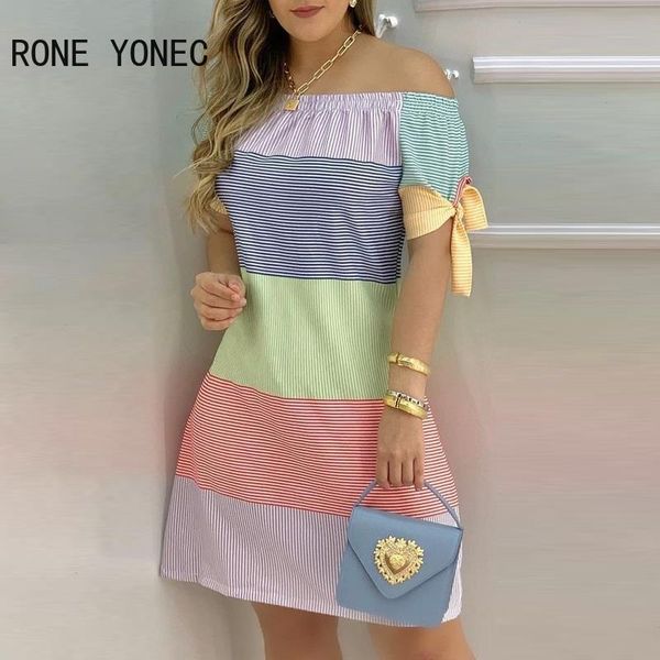women casual dresses a line stripped off shoulder lace up short sleeves mini sweat dress, Black;gray
women casual dresses a line stripped off shoulder lace up short sleeves mini sweat dress, Black;gray