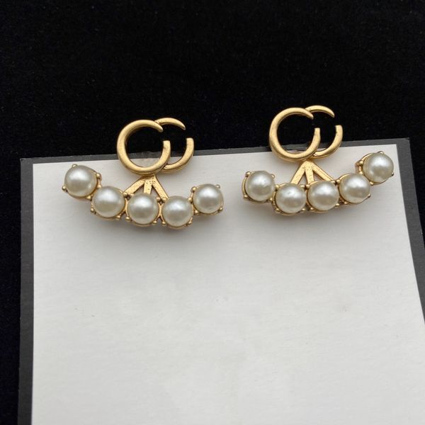 

Designer new fashion letter earrings female designer pearl earrings female G earrings women's first choice new boutique 33