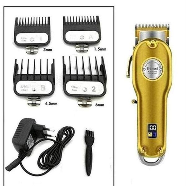 epacket kemei km-1986 all-metal barber professional hair clipper cutter electric cordless hair trimmer gold and silver cutting mac264i
epacket kemei km-1986 all-metal barber professional hair clipper cutter electric cordless hair trimmer gold and silver cutting mac264i