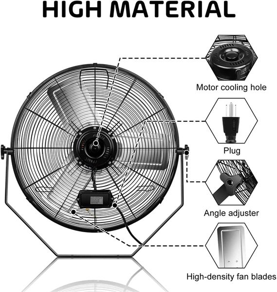 

home 24 inch industrial wall mount fan 3 speed commercial ventilation metal fan for warehouse greenhouse workshop patio factory and basement