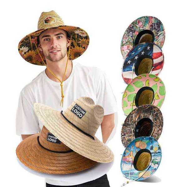 lifeguard summer outdoor natural straw wide brim surfacing straw hat with, Blue;gray
lifeguard summer outdoor natural straw wide brim surfacing straw hat with, Blue;gray