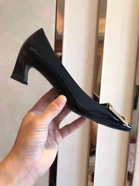 sandals net red same renyouviwior patent leather square buckle single shoe thick heel middle head shallow mouth women's shoes for, Black
sandals net red same renyouviwior patent leather square buckle single shoe thick heel middle head shallow mouth women's shoes for, Black