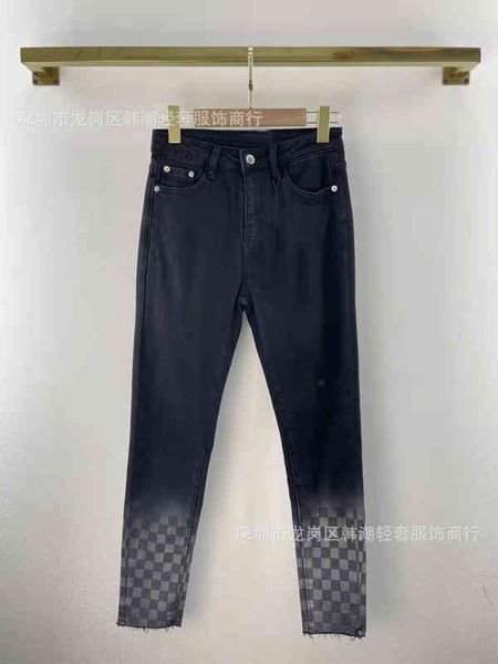 women's jeans autumn checkerboard slim straight jeans women's small foot cigarette pants chaonanyou, Blue
women's jeans autumn checkerboard slim straight jeans women's small foot cigarette pants chaonanyou, Blue