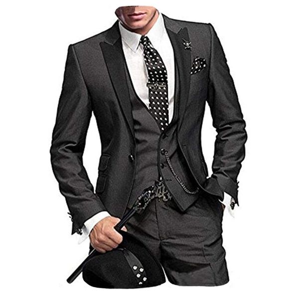 one button3 pieces wedding tuxedos suits notch lapel men suits groom (jacket+pants+vest), Black;gray
one button3 pieces wedding tuxedos suits notch lapel men suits groom (jacket+pants+vest), Black;gray