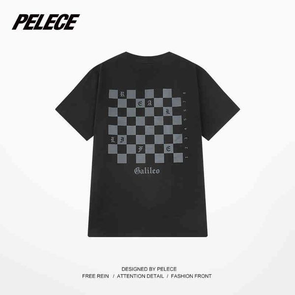 heybig 2022 new super fire net red checkerboard japane t-shirt men's and women's college style couple short cloth, White;black
heybig 2022 new super fire net red checkerboard japane t-shirt men's and women's college style couple short cloth, White;black