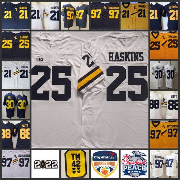 21 desmond howard 25 hassan haskins jersey 30 daxton hill 88 jake butt 97 aidan hutchinson jersey 2022 ncaa michigan wolverines stitche coll, Black
21 desmond howard 25 hassan haskins jersey 30 daxton hill 88 jake butt 97 aidan hutchinson jersey 2022 ncaa michigan wolverines stitche coll, Black