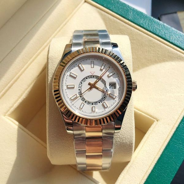 luxury navy st9 steel mens watches white automatic movement small dial sapphire calendar 42mm watch stainless sky dweller skydweller wristwa, Slivery;brown
luxury navy st9 steel mens watches white automatic movement small dial sapphire calendar 42mm watch stainless sky dweller skydweller wristwa, Slivery;brown