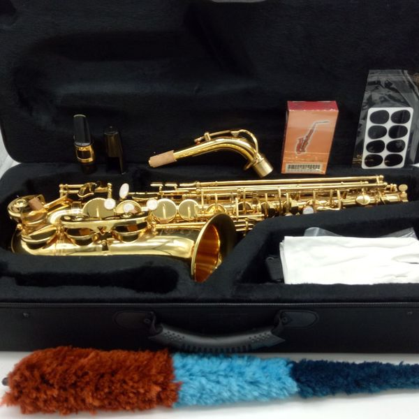 brand mfc alto saxophone axos gold lacquer e-flat alto sax with case mouthpiece reeds neck
brand mfc alto saxophone axos gold lacquer e-flat alto sax with case mouthpiece reeds neck
