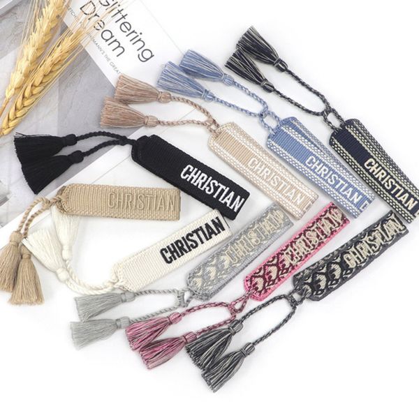 classic fashion brand bangles bracelets luxury women men handmade signature embroidered woven tassel adjustable bracelet jewelry friendship, Black
classic fashion brand bangles bracelets luxury women men handmade signature embroidered woven tassel adjustable bracelet jewelry friendship, Black