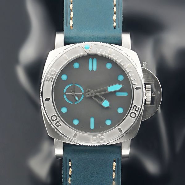 blue leather strap vintage luxury fully automatic mechanical watch men's automatic diving watch, Slivery;brown
blue leather strap vintage luxury fully automatic mechanical watch men's automatic diving watch, Slivery;brown