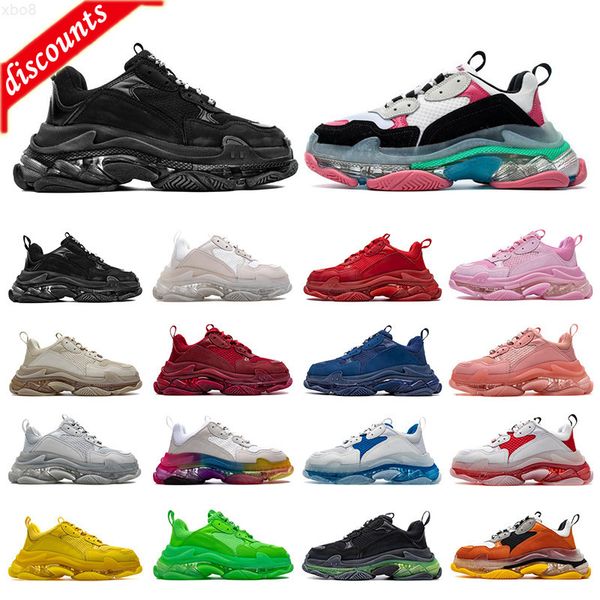 t 2022 new men women dad shoes 17fw triple s casual shoes clear bubble bottom mens sneakers black red old grandpa trainer chaussures 36-45 
t 2022 new men women dad shoes 17fw triple s casual shoes clear bubble bottom mens sneakers black red old grandpa trainer chaussures 36-45