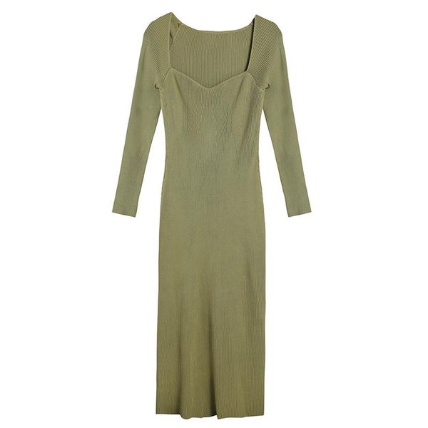 casual dresses korea autumn women knitted sheath flat utban ladies slim tight mid-calf solid middle pencil long dress, Black;gray
casual dresses korea autumn women knitted sheath flat utban ladies slim tight mid-calf solid middle pencil long dress, Black;gray