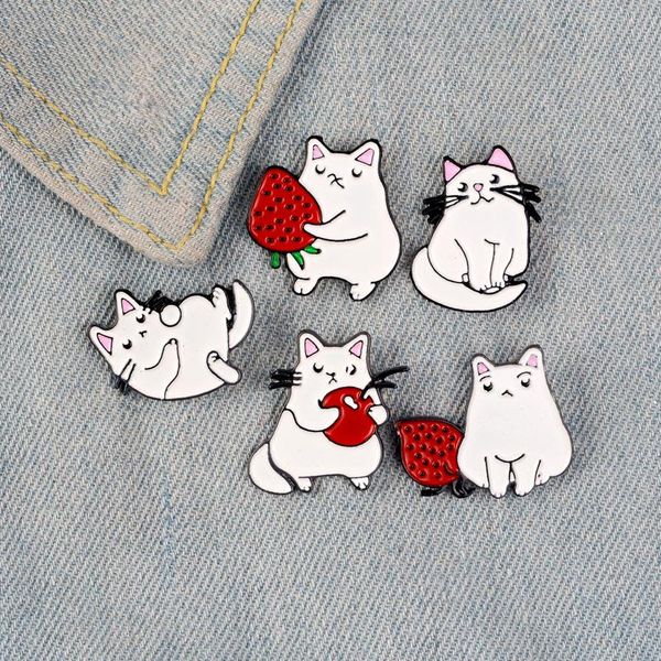 pins, brooches 1 pc fruit pet white cat enamel pin strawberry cherry cute cartoon animal badge bag clothes button lapel brooch jewelry, Gray
pins, brooches 1 pc fruit pet white cat enamel pin strawberry cherry cute cartoon animal badge bag clothes button lapel brooch jewelry, Gray