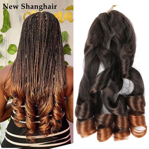 synthetic spiral curls 22" loose wave crochet hair braids 75g/pcs pre stretched braiding hair extensions for women ombre black french b
synthetic spiral curls 22" loose wave crochet hair braids 75g/pcs pre stretched braiding hair extensions for women ombre black french b