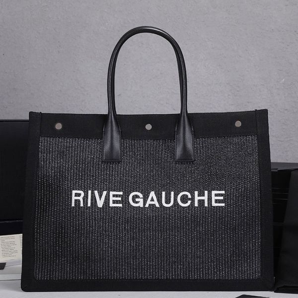 rive gauche handbags tote shopping bag canvas leather embroidered letters snap fastener large capacity pocket women summer woven beach bags
rive gauche handbags tote shopping bag canvas leather embroidered letters snap fastener large capacity pocket women summer woven beach bags
