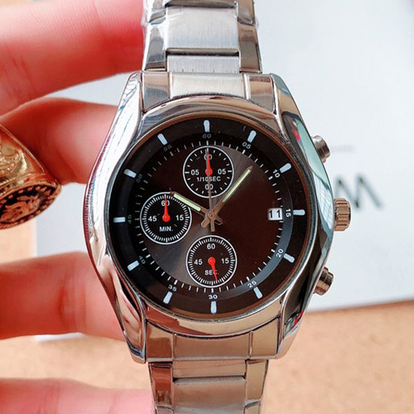men date luxury watch men watches quarz chronograph movement rubber sports montre de luxe master watches leather wristwatch, Slivery;brown
men date luxury watch men watches quarz chronograph movement rubber sports montre de luxe master watches leather wristwatch, Slivery;brown