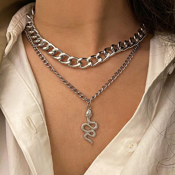 new design classic animal snake necklace for women gold color pendant necklace trendy female birthday jewelry bijoux gift, Silver
new design classic animal snake necklace for women gold color pendant necklace trendy female birthday jewelry bijoux gift, Silver