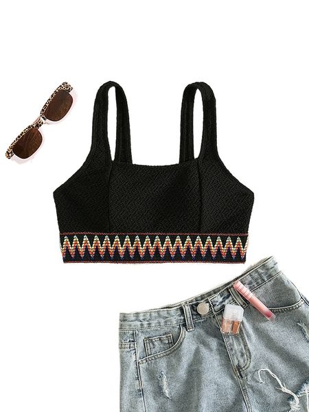 chevron tape bikini 18jz#, White;black