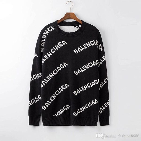 19fw luxury european sweater joint pullover knit sweater warm fashion women and mens design sweater hfbywy166, Black
19fw luxury european sweater joint pullover knit sweater warm fashion women and mens design sweater hfbywy166, Black