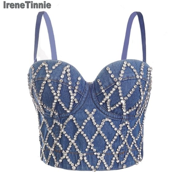 irene tinnie charming denim jeans diamonds women's bustier bra night club party cropped vest plus size 210401, White
irene tinnie charming denim jeans diamonds women's bustier bra night club party cropped vest plus size 210401, White