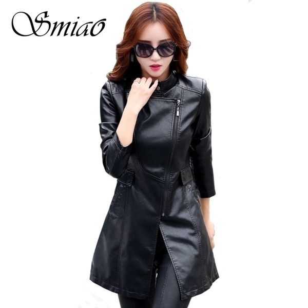 autumn female leather jacket winter plus size 5xl long coat female zipper pu faux leather outwear womens windbreak 201030, Black
autumn female leather jacket winter plus size 5xl long coat female zipper pu faux leather outwear womens windbreak 201030, Black