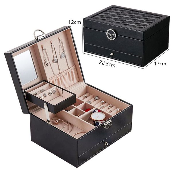 jewelry storage box ladies pu leather jewelry box large capacity necklace earrings ring jewelry packaging display box birthday gift,, Black;white
jewelry storage box ladies pu leather jewelry box large capacity necklace earrings ring jewelry packaging display box birthday gift,, Black;white