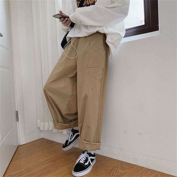 privathinker men's solid large size straight casual pants korean man safari style loose trousers streetwear male japanese pants 201128, Black
privathinker men's solid large size straight casual pants korean man safari style loose trousers streetwear male japanese pants 201128, Black