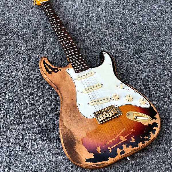 factory direct sales srv to make old electric guitar retro visit old alder body maple neck gold accessories postage
factory direct sales srv to make old electric guitar retro visit old alder body maple neck gold accessories postage
