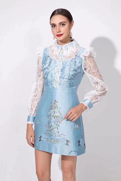 water-soluble lace long elegant blue dress 21ss autumn designer dress ladies office work clothing rhinestone sequins for female, Black;pink
water-soluble lace long elegant blue dress 21ss autumn designer dress ladies office work clothing rhinestone sequins for female, Black;pink