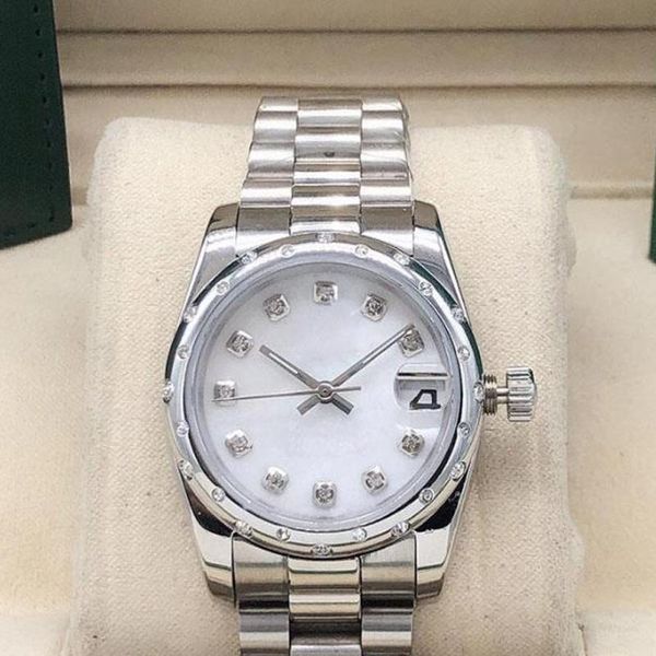automatic mechanical watch 31mm aaa+ women's diamond watches stainless steel buckle sport waterproof business wristwatch, Silver
automatic mechanical watch 31mm aaa+ women's diamond watches stainless steel buckle sport waterproof business wristwatch, Silver
