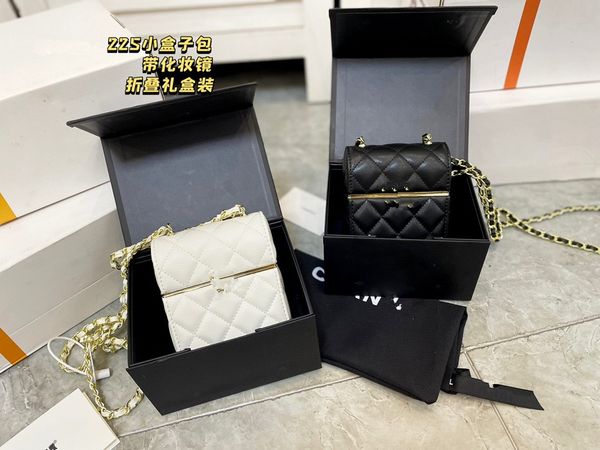 luxury brand women's small box bag with makeup mirror designers bags fashion purses lambskin classic envelope leather handbags wallet s
luxury brand women's small box bag with makeup mirror designers bags fashion purses lambskin classic envelope leather handbags wallet s
