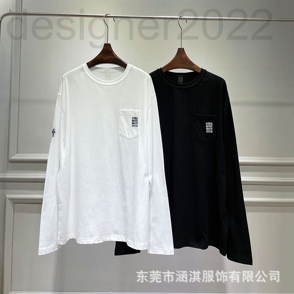 women's t-shirt designer chaopai ch early spring pure cotton sanskrit letter embroidery long sleeve loose round neck t-shirt for men an, White
women's t-shirt designer chaopai ch early spring pure cotton sanskrit letter embroidery long sleeve loose round neck t-shirt for men an, White