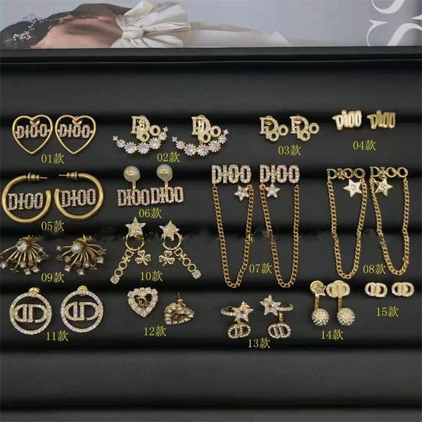 the new 70% off brass letter diamond female family temperament net red same s925 silver needle earrings, Golden
the new 70% off brass letter diamond female family temperament net red same s925 silver needle earrings, Golden