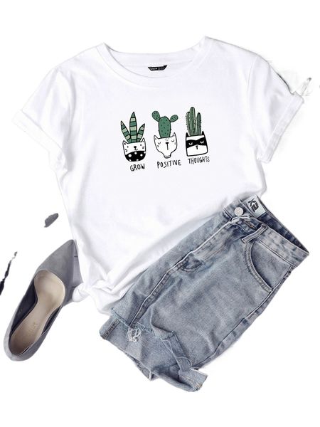 plants & letter graphic tee j3yv#, White
plants & letter graphic tee j3yv#, White