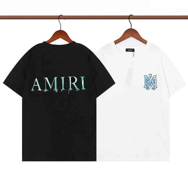 t shirt designer shirts man's t shirt amir's 22ss new casual short sleeve blue green letters front and back printed couple t shirt, White;black
t shirt designer shirts man's t shirt amir's 22ss new casual short sleeve blue green letters front and back printed couple t shirt, White;black