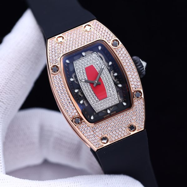 fashion women's watch 31mm sapphire mirror automatic mechanical movement diamond classic wine barrel luxury watch with rubber strap ath, Slivery;golden
fashion women's watch 31mm sapphire mirror automatic mechanical movement diamond classic wine barrel luxury watch with rubber strap ath, Slivery;golden